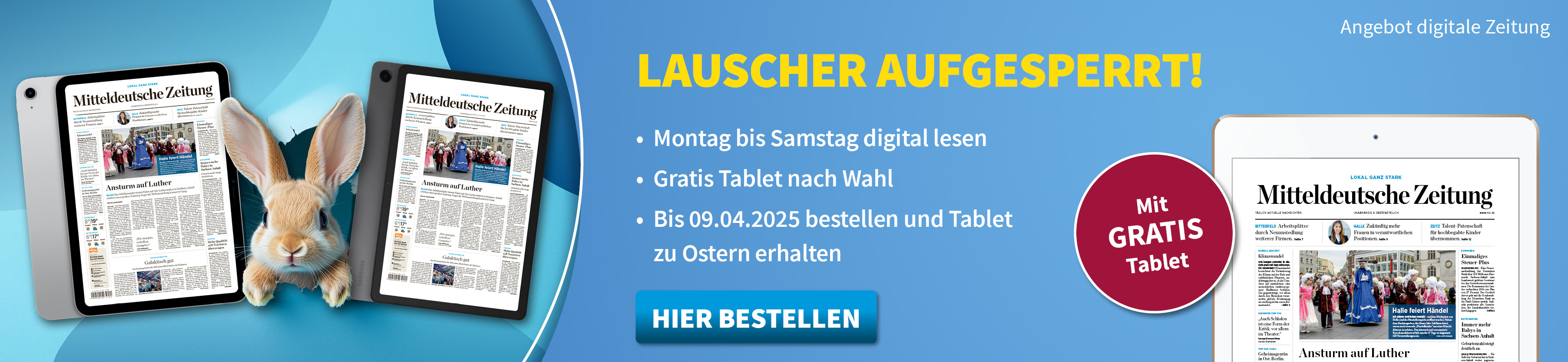Lauscher aufgesperrt: Digital lesen und Tablet sichern!