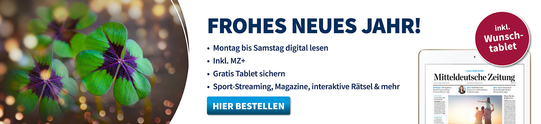 Digitale Zeitung lesen und Wunschtablet sichern