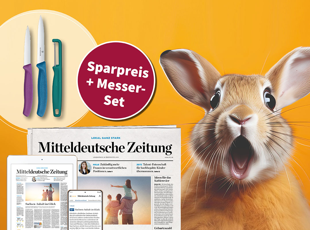 gedruckte und digitale Zeitung vier Wochen zum Sparpreis plus  Messerset von Victorinox