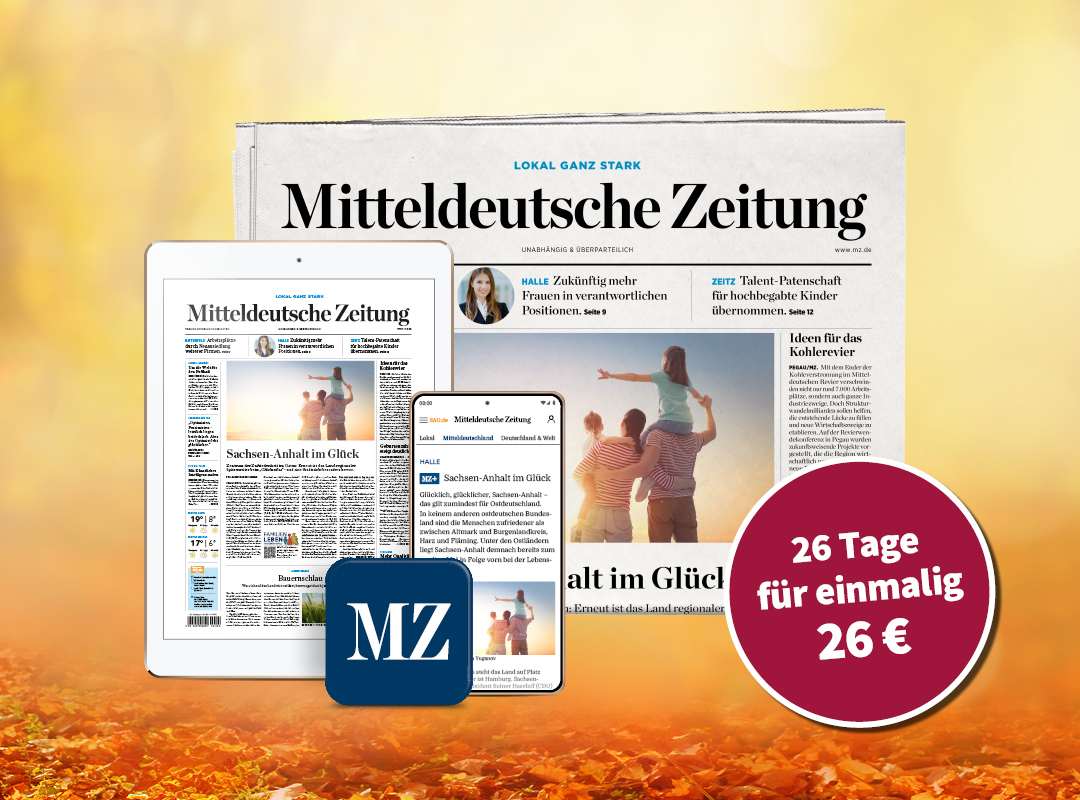 gedruckte und digitale Zeitung für einmalig 26 Euro 26 Tage lesen