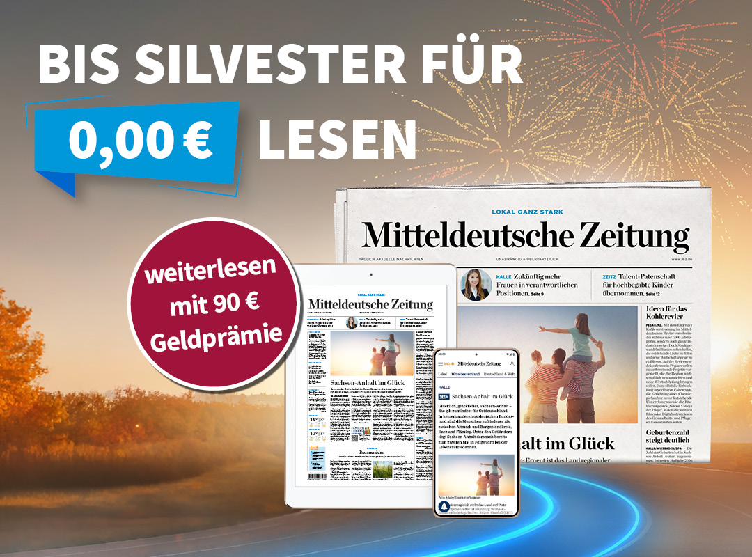 gedruckte und digitale Zeitung gratis bis Silvester lesen und danach mit 90 Euro Geldprämie 24 Monate weiterlesen